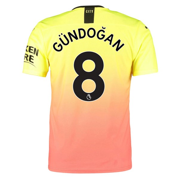 Camiseta Manchester City NO.8 Gundogan 3ª 2019 2020 Naranja